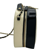 シャネル CHANEL マトラッセ2WAYチェーンショルダー 27番台 ブラック/アイボリー ゴールド金具 カーフスキン レディース ショルダーバッグ