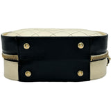シャネル CHANEL マトラッセ2WAYチェーンショルダー 27番台 ブラック/アイボリー ゴールド金具 カーフスキン レディース ショルダーバッグ