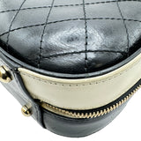 シャネル CHANEL マトラッセ2WAYチェーンショルダー 27番台 ブラック/アイボリー ゴールド金具 カーフスキン レディース ショルダーバッグ