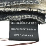 エルメス HERMES 大判ショール ブラック/ベージュ カシミヤ レディース スカーフ