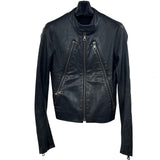 マルタンマルジェラ Martin Margiela 八の字レザーライダースジャケット ブラック レザー レディース ライダースジャケット
