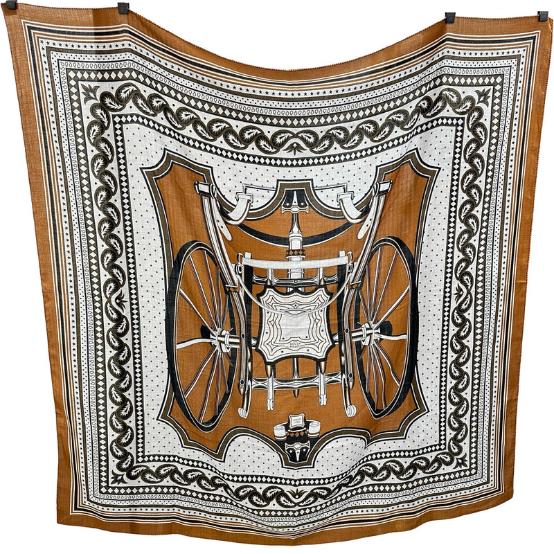 エルメス HERMES カレジェアン140 四輪車の車輪 マルチカラー カシミヤ