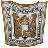 エルメス HERMES カレジェアン140 四輪車の車輪 マルチカラー カシミヤ/シルク レディース スカーフ