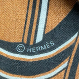 エルメス HERMES カレジェアン140 四輪車の車輪 マルチカラー カシミヤ/シルク レディース スカーフ