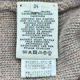 エルメス HERMES セリエボタンカシミヤニットカーディガン ベージュ カシミヤ レディース カーディガン