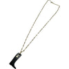 エルメス HERMES アミュレットラッカーGM カヴァリエネックレス ブラウン/ゴールド バッファローホーン/メタル アクセサリー