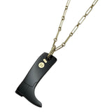 エルメス HERMES アミュレットラッカーGM カヴァリエネックレス ブラウン/ゴールド バッファローホーン/メタル アクセサリー