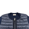モンクレール MONCLER ダウン切替ニットカーディガン ネイビー ナイロン レディース カーディガン