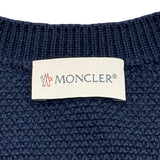 モンクレール MONCLER ダウン切替ニットカーディガン ネイビー ナイロン レディース カーディガン