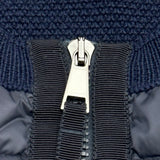 モンクレール MONCLER ダウン切替ニットカーディガン ネイビー ナイロン レディース カーディガン