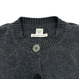 エルメス HERMES セリエボタンカシミヤニットカーディガン グレー カシミヤ レディース カーディガン