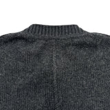 エルメス HERMES セリエボタンカシミヤニットカーディガン グレー カシミヤ レディース カーディガン