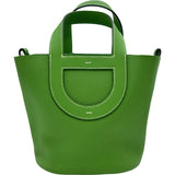 エルメス HERMES インザループ18 W刻印 ヴェールユッカ シルバー金具 トリヨン/スイフト レディース ハンドバッグ
