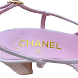シャネル CHANEL スエードキッドスキンストラップサンダル G46328 ピンク スウェード レディース サンダル