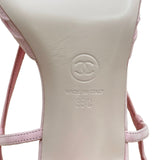 シャネル CHANEL スエードキッドスキンストラップサンダル G46328 ピンク スウェード レディース サンダル