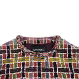 シャネル CHANEL ココマークボタンマルチカラーチェックツイードジャケット P75234 マルチカラー ツイード レディース その他アウター