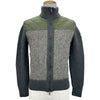 モンクレール MONCLER ヘリンボーンニットジャケット グレー ウール レディース ミリタリージャケット