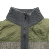 モンクレール MONCLER ヘリンボーンニットジャケット グレー ウール レディース ミリタリージャケット