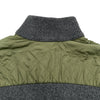 モンクレール MONCLER ヘリンボーンニットジャケット グレー ウール レディース ミリタリージャケット