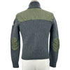 モンクレール MONCLER ヘリンボーンニットジャケット グレー ウール レディース ミリタリージャケット