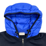 モンクレール MONCLER ダウン切替ニットベスト ネイビー ウール レディース ベスト