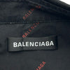 バレンシアガ BALENCIAGA ロゴ総柄長袖シャツ 534333 ブラック コットン メンズ 長袖シャツ