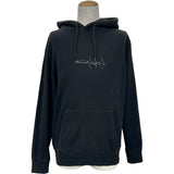ヨウジヤマモト YOHJI YAMAMOTO POUR x NEW ERA ロゴ刺繡プルオーバーパーカー HK-T16-075 ブラック コットン メンズ パーカー