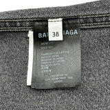 バレンシアガ BALENCIAGA バックロゴデニムジャケット 557388 グレー デニム メンズ デニムジャケット