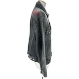 バレンシアガ BALENCIAGA バックロゴデニムジャケット 557388 グレー デニム メンズ デニムジャケット