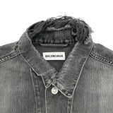 バレンシアガ BALENCIAGA バックロゴデニムジャケット 557388 グレー デニム メンズ デニムジャケット