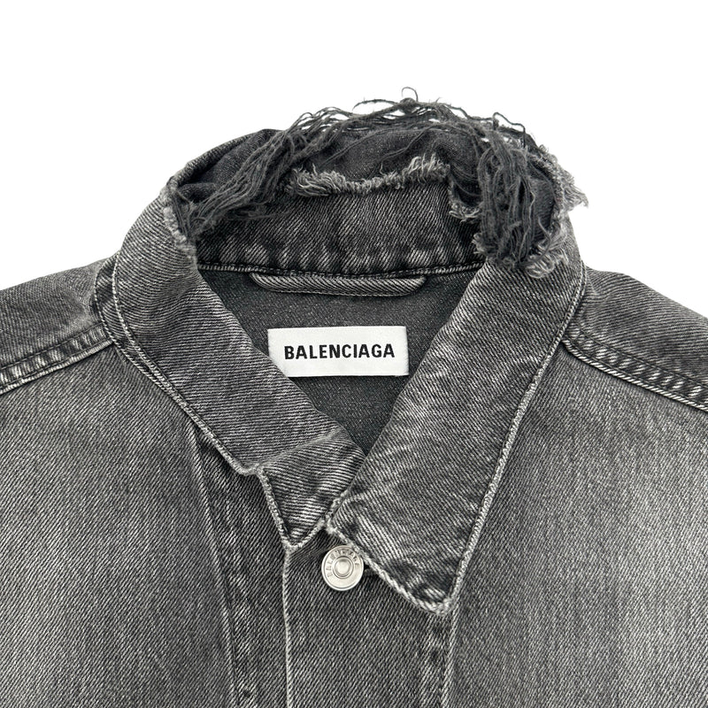 バレンシアガ BALENCIAGA バックロゴデニムジャケット 557388 グレー