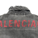 バレンシアガ BALENCIAGA バックロゴデニムジャケット 557388 グレー デニム メンズ デニムジャケット