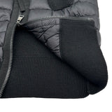 モンクレール MONCLER ダウン切替ニットカーディガン ブラック ナイロン レディース カーディガン