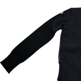 モンクレール MONCLER ダウン切替ニットカーディガン ブラック ナイロン レディース カーディガン