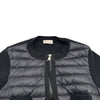 モンクレール MONCLER ダウン切替ニットカーディガン ブラック ナイロン レディース カーディガン