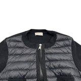 モンクレール MONCLER ダウン切替ニットカーディガン ブラック ナイロン レディース カーディガン