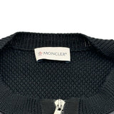 モンクレール MONCLER ダウン切替ニットカーディガン ブラック ナイロン レディース カーディガン