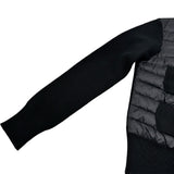 モンクレール MONCLER ダウン切替ニットカーディガン ブラック ナイロン レディース カーディガン