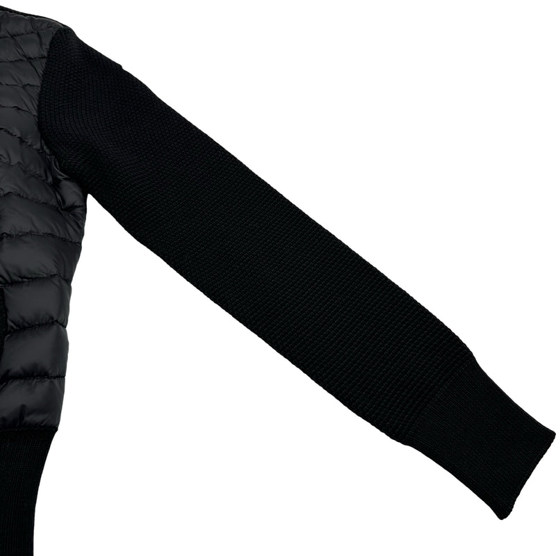 モンクレール MONCLER ダウン切替ニットカーディガン ブラック