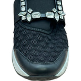 ロジェ ヴィヴィエ ROGER VIVIER ヴィヴラン ビジューローカットスニーカー ブラック ファブリック レディース スニーカー
