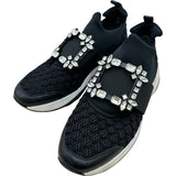 ロジェ ヴィヴィエ ROGER VIVIER ヴィヴラン ビジューローカットスニーカー ブラック ファブリック レディース スニーカー