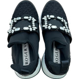 ロジェ ヴィヴィエ ROGER VIVIER ヴィヴラン ビジューローカットスニーカー ブラック ファブリック レディース スニーカー