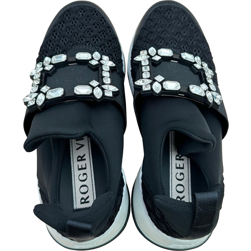 ROGER VIVIER ロジェヴィヴィエ　ビジュー スニーカー 35 ブラック ロジェ ヴィヴィエ ROGER VIVIER ヴィヴラン ビジューローカット