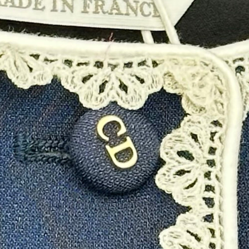 クリスチャン・ディオール Christian Dior CDボタンレースクロップド