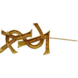 YVES SAINT LAURENT ロゴブローチ ゴールド メタル アクセサリー