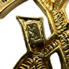 YVES SAINT LAURENT ロゴブローチ ゴールド メタル アクセサリー