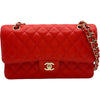 シャネル CHANEL マトラッセ25 A01112 27番台 レッド ゴールド金具 キャビアスキン レディース ショルダーバッグ