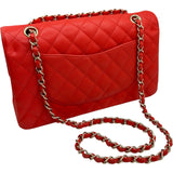 シャネル CHANEL マトラッセ25 A01112 27番台 レッド ゴールド金具 キャビアスキン レディース ショルダーバッグ