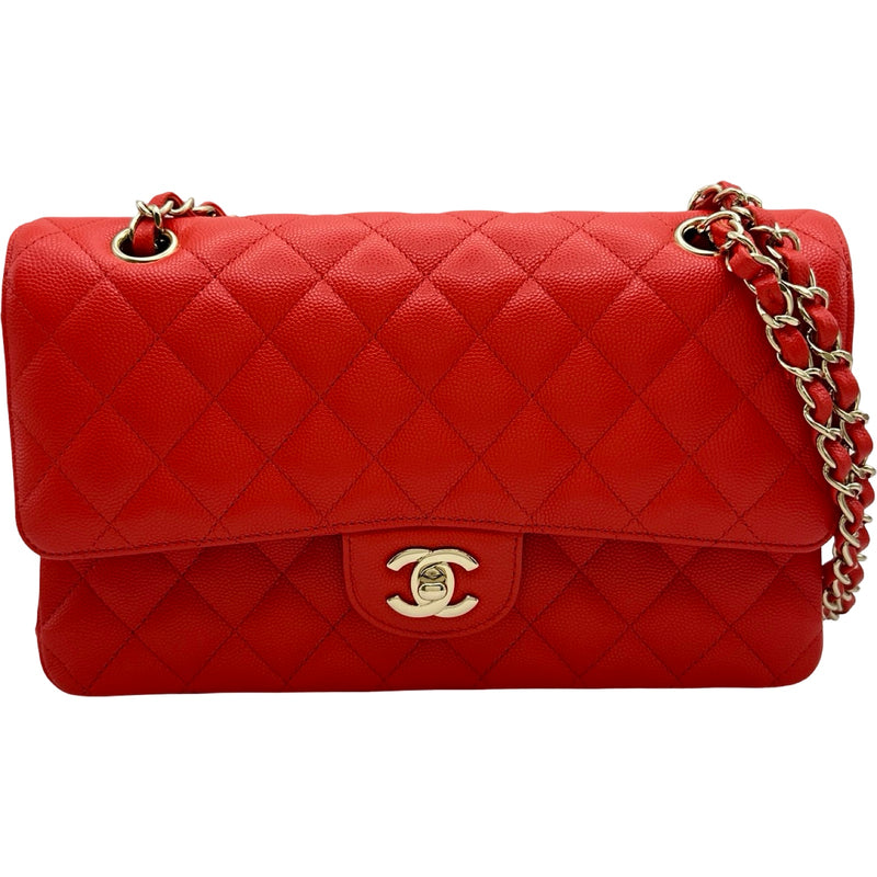 シャネル CHANEL マトラッセ25 A01112 27番台 レッド ゴールド金具