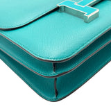エルメス HERMES コンスタンス3 24 ヴェルソ A刻印 ブルーパオン/ミント ラッカー/シルバー金具 エプソン レディース ショルダーバッグ